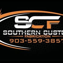 Southern Custom Fabrication logo with phone number 903-559-3857